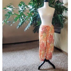 Oobé Tropical Print Cropped Pants